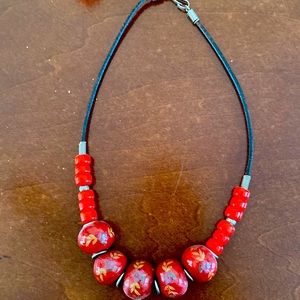Burgundy/red necklace
